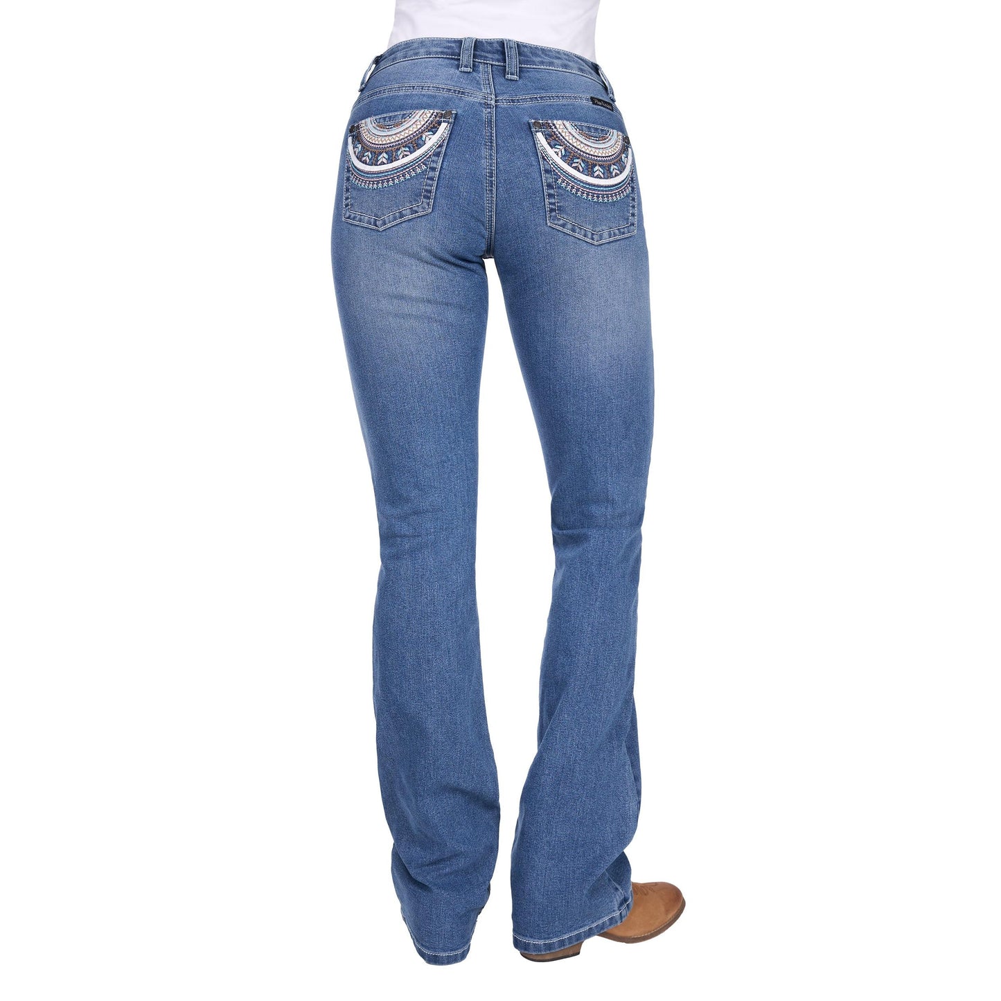 PURE WESTERN WOMENS PAT RELAXED RIDER JEANS 36in