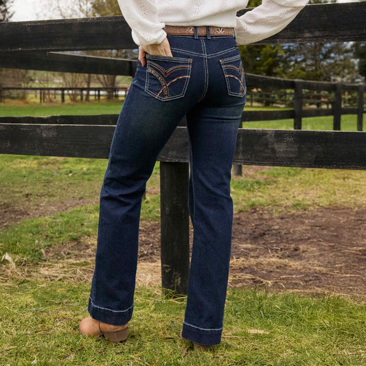 PURE WESTERN WOMENS ROMY TROUSER JEANS 32in-Ranges Country