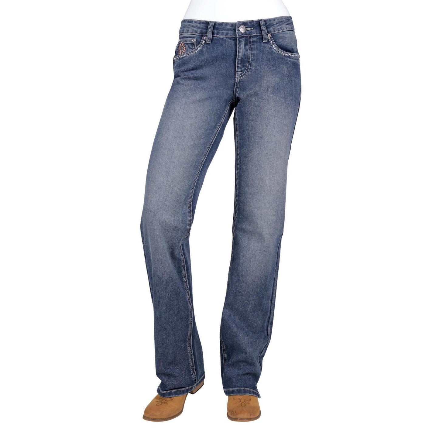 PURE WESTERN WOMENS RUE STRAIGHT LEG JEANS 34in