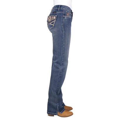 PURE WESTERN WOMENS RUE STRAIGHT LEG JEANS 34in