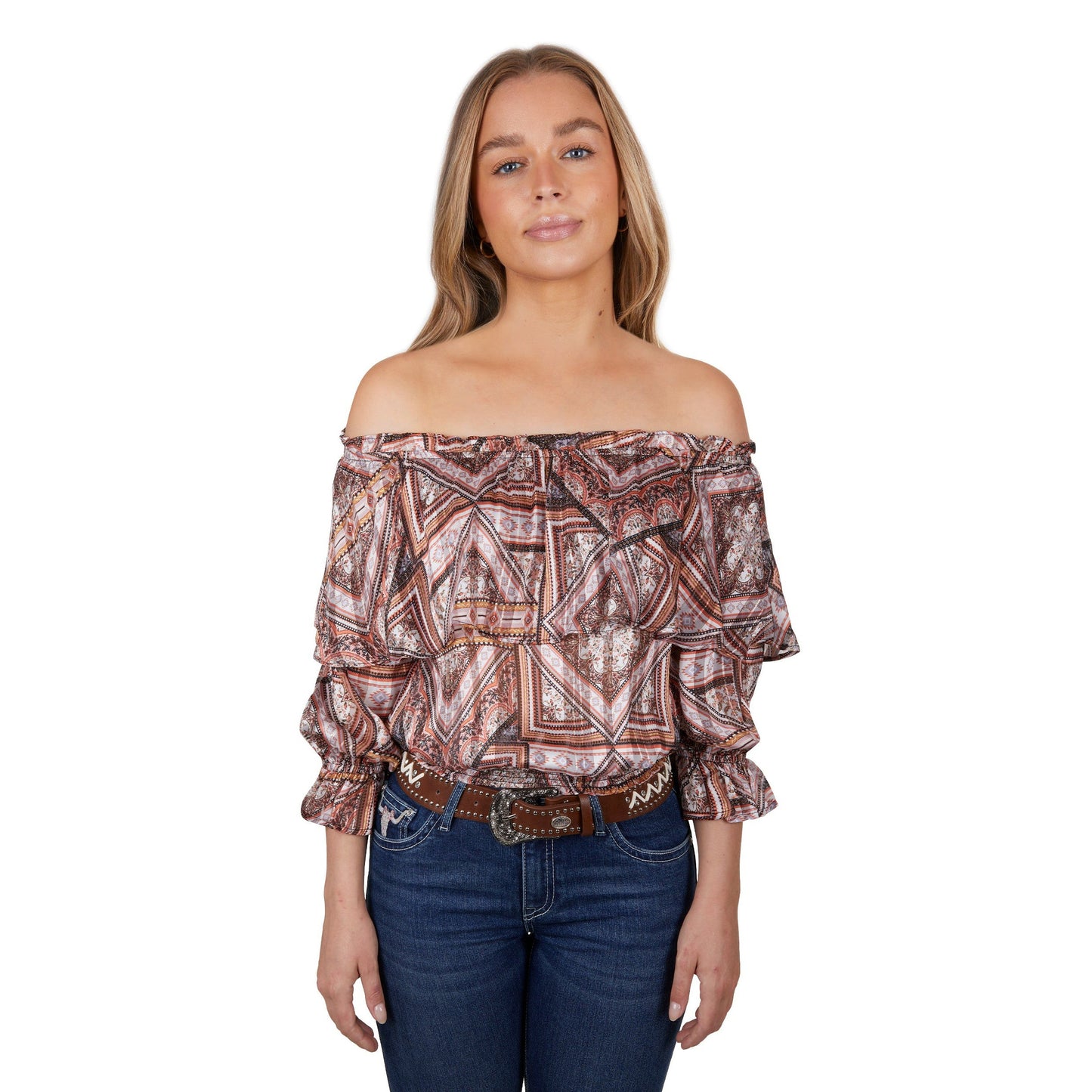 PURE WESTERN WOMENS STEVIE BLOUSE