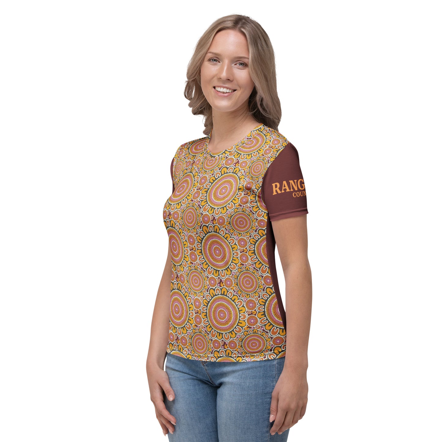 RANGES COUNTRY WOMENS ART BY DEBBIE CREW NECK TEE-Ranges Country