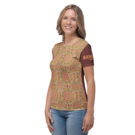 RANGES COUNTRY WOMENS ART BY DEBBIE CREW NECK TEE-Ranges Country