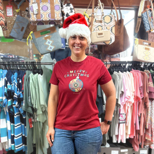 RANGES COUNTRY WOMENS CHRISTMAS BAUBLE TEE-Ranges Country