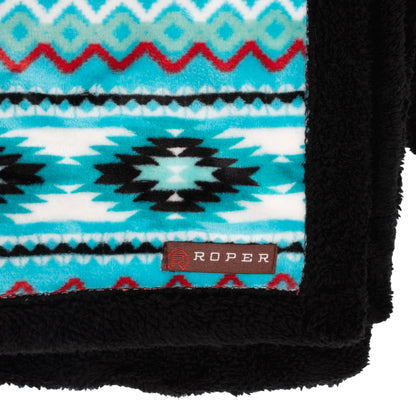 ROPER AZTEC FLEECE THROW BLANKET