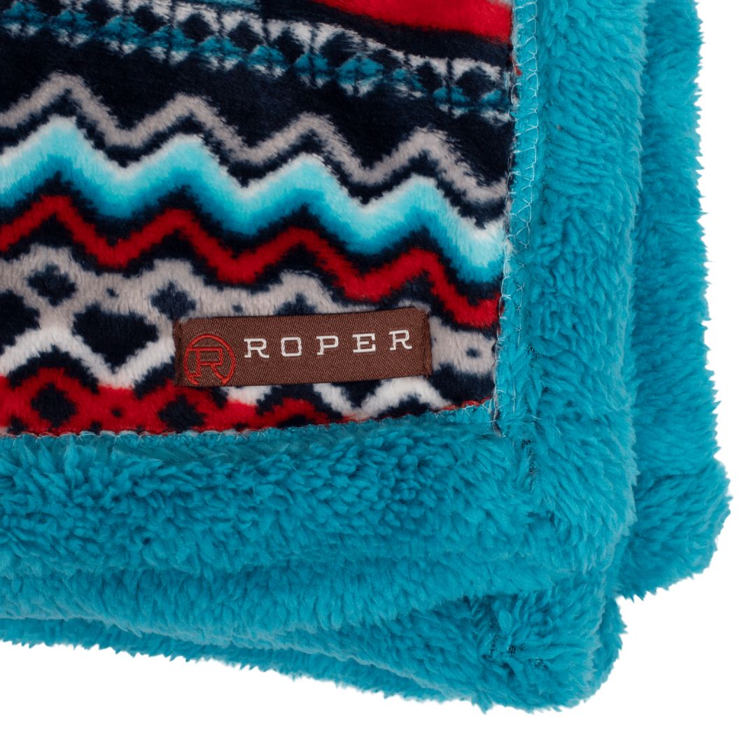 ROPER AZTEC FLEECE THROW BLANKET