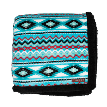 ROPER AZTEC FLEECE THROW BLANKET-Ranges Country