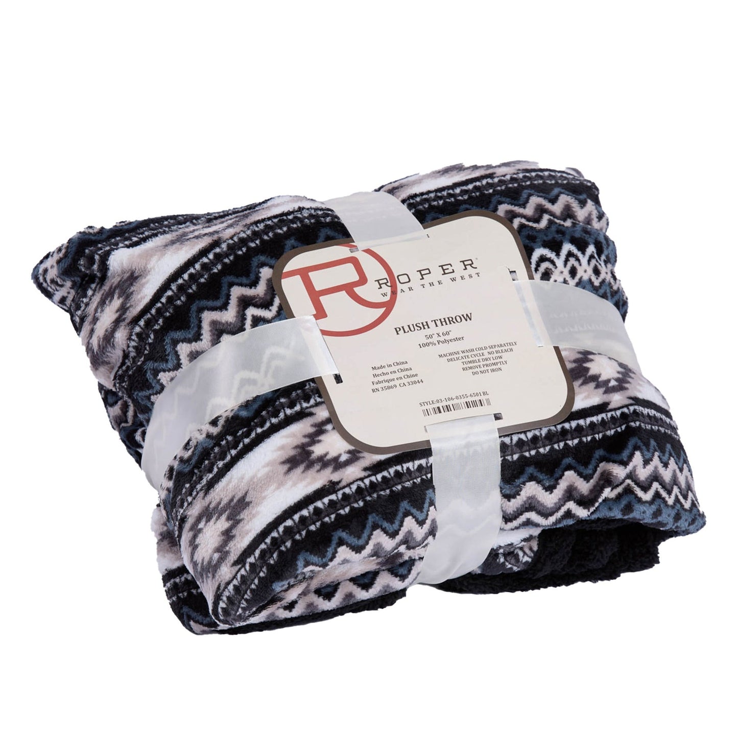 ROPER AZTEC FLEECE THROW BLANKET-Ranges Country
