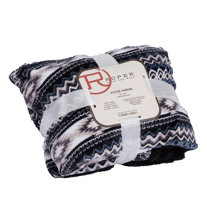 ROPER AZTEC FLEECE THROW BLANKET-Ranges Country