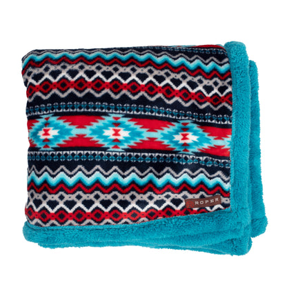 ROPER AZTEC FLEECE THROW BLANKET-Ranges Country