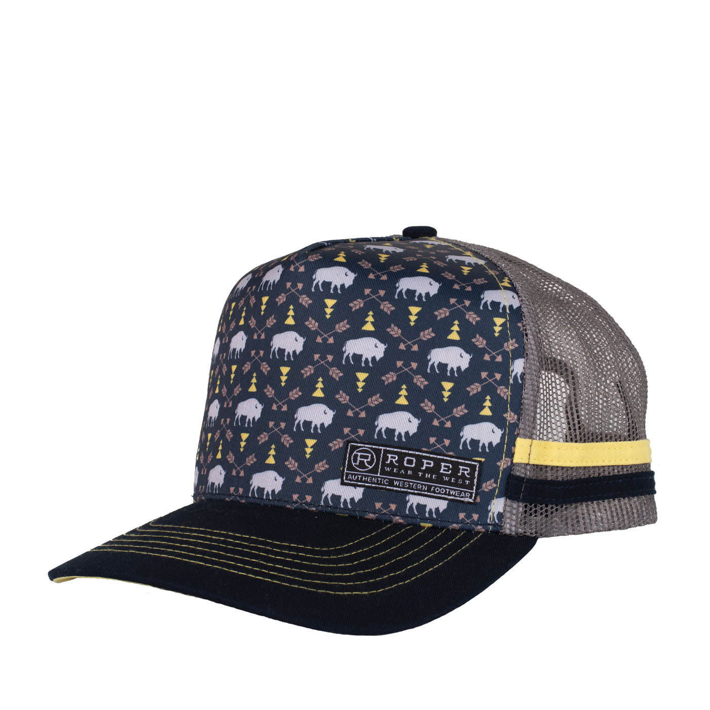 ROPER BISON PRINT TRUCKER CAP-Ranges Country