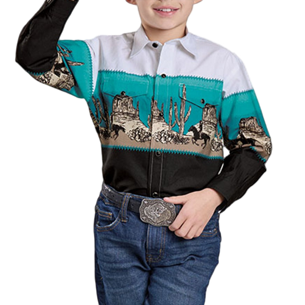ROPER BOYS VINTAGE PRINT SHIRT