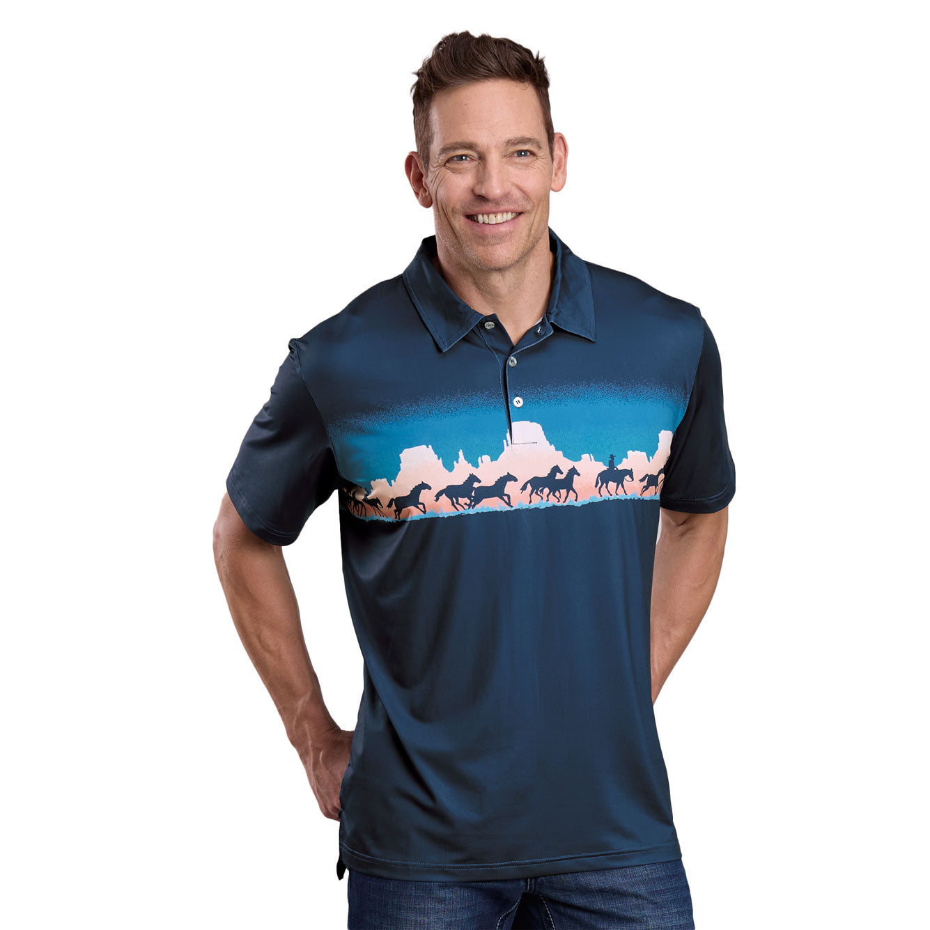 ROPER MENS ACTIVE COLLECTION POLO-Ranges Country
