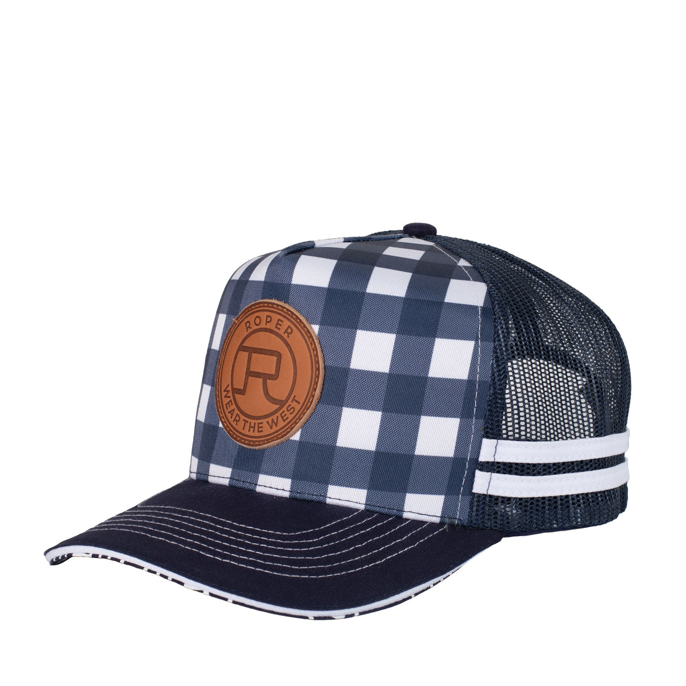 ROPER MINI PLAID TRUCKER CAP-Ranges Country