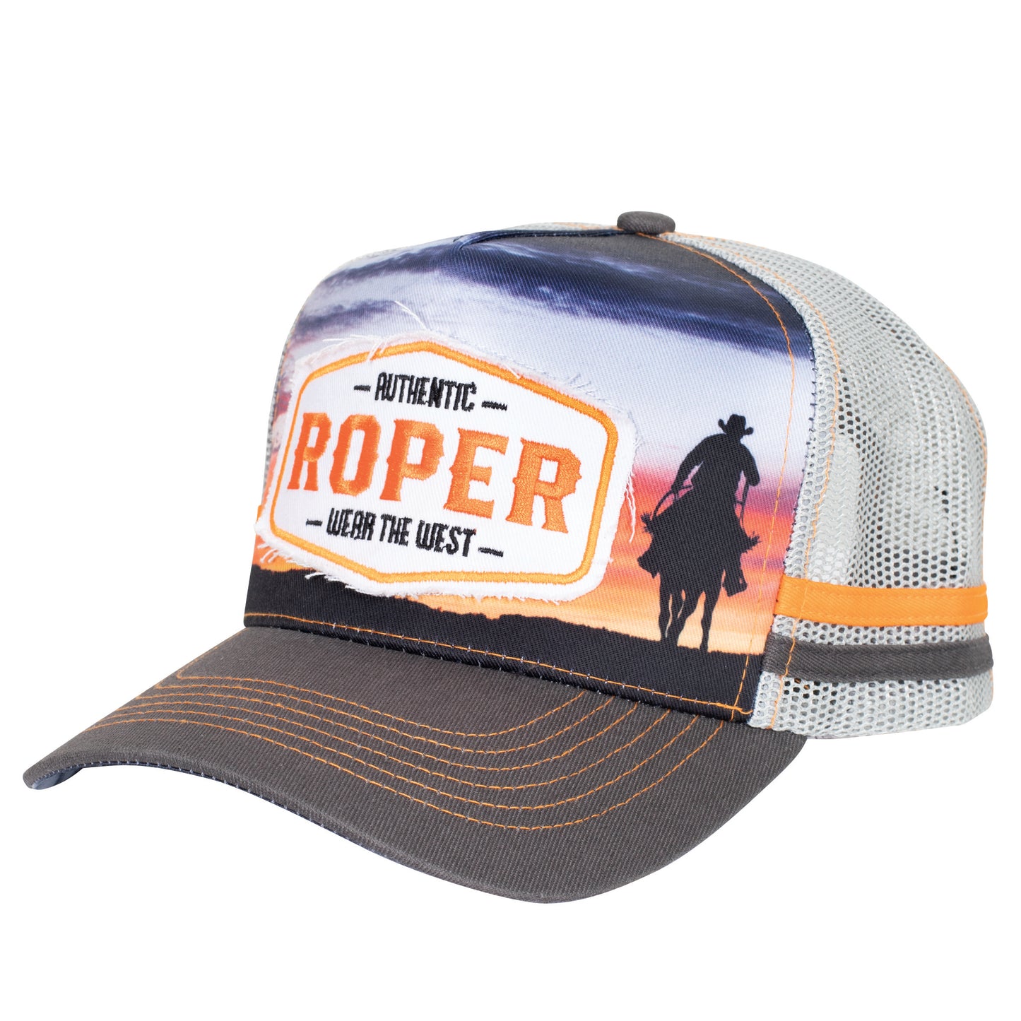 ROPER WESTERN SCENE TRUCKER CAP-Ranges Country