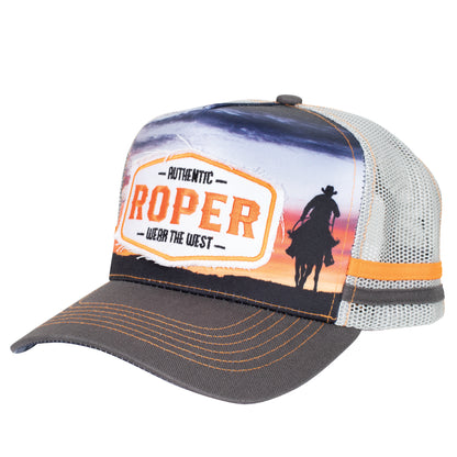 ROPER WESTERN SCENE TRUCKER CAP-Ranges Country