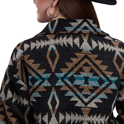 ROPER WOMENS AZTEC WOVEN SHIRT JACKET