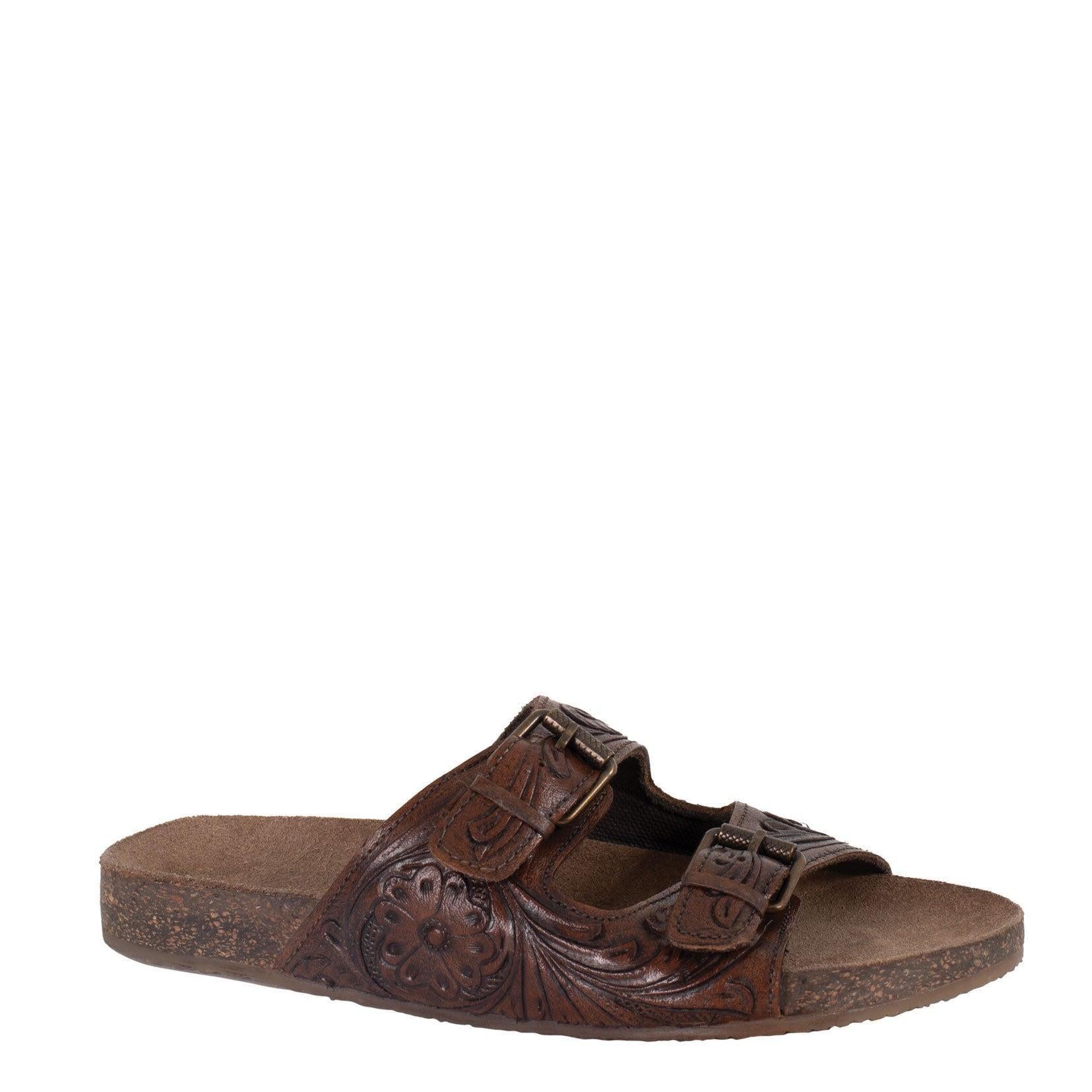 ROPER WOMENS DESIREE TOOLED LEATHER SANDALS – Ranges Country