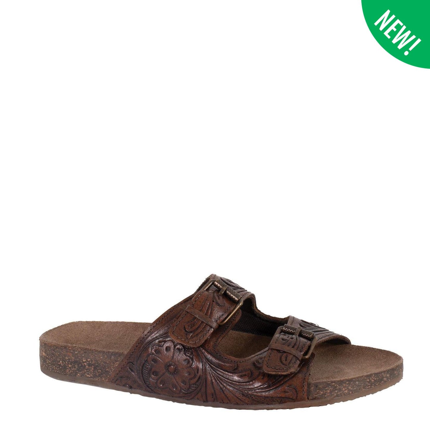 ROPER WOMENS DESIREE TOOLED LEATHER SANDALS-Ranges Country