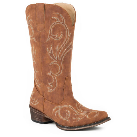 ROPER WOMENS RILEY COGNAC BOOTS-Ranges Country