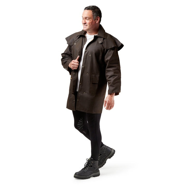 SYD HILL 3/4 LENGTH OILSKIN COAT-Ranges Country