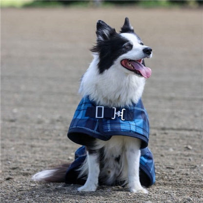 THERMO MASTER SUPREME BLUE TARTAN DOG COAT