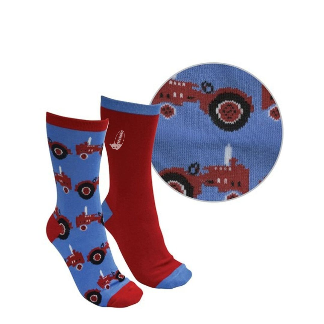 THOMAS COOK KIDS FARMYARD TRACTORS SOCKS 2PK-Ranges Country