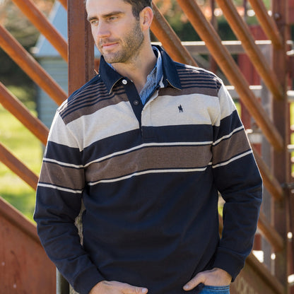 THOMAS COOK MENS BRYAN STRIPE RUGBY