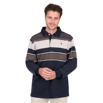 THOMAS COOK MENS BRYAN STRIPE RUGBY-Ranges Country