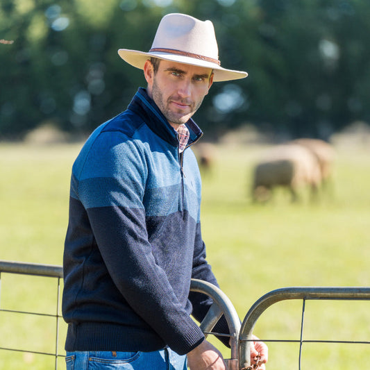 THOMAS COOK MENS JERRY 1/4 ZIP MERINO BLEND JUMPER-Ranges Country