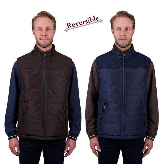 THOMAS COOK MENS NATHAN REVERSIBLE VEST-Ranges Country