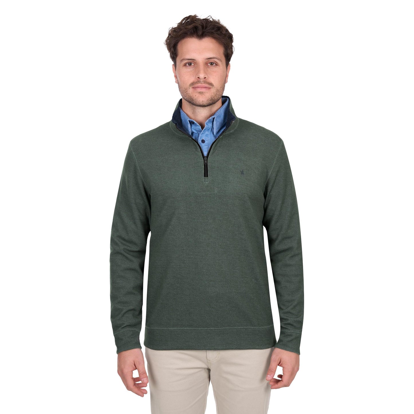 THOMAS COOK MENS VIC REVERSIBLE 1/4 ZIP JUMPER