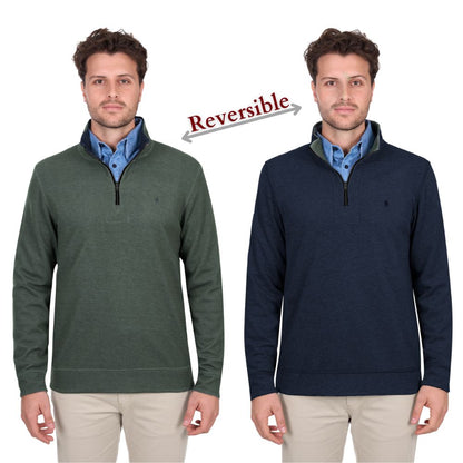 THOMAS COOK MENS VIC REVERSIBLE 1/4 ZIP JUMPER-Ranges Country