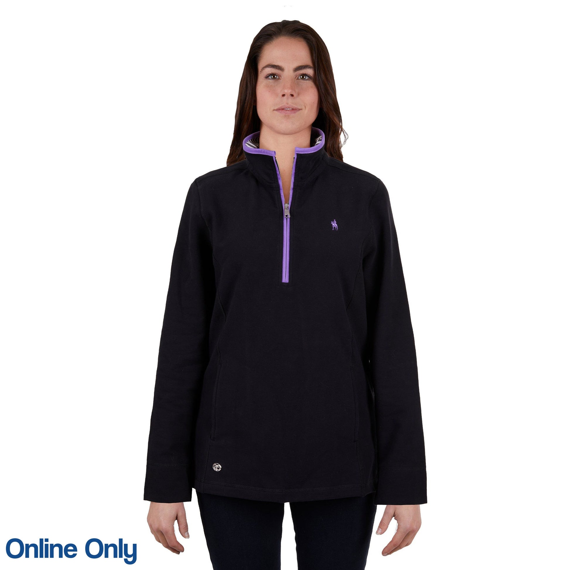 THOMAS COOK WOMENS CHARLIE 1/4 ZIP RUGBY-Ranges Country