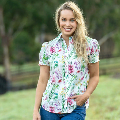 THOMAS COOK WOMENS CLAIRE PIN TUCK SHIRT