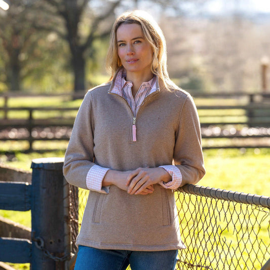 THOMAS COOK WOMENS LYDIA 1/4 ZIP RUGBY-Ranges Country