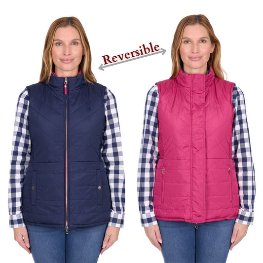 THOMAS COOK WOMENS MAYFIELD REVERSIBLE VEST-Ranges Country