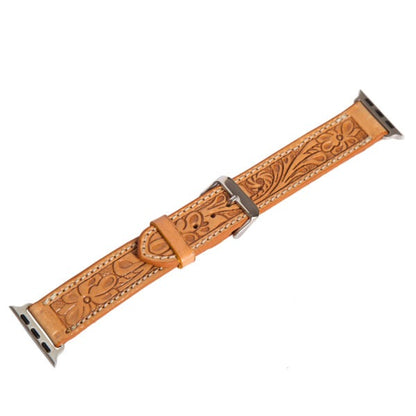 TOOLED LEATHER APPLE WATCH STRAP