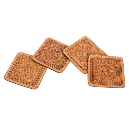 TOOLED LEATHER COASTERS