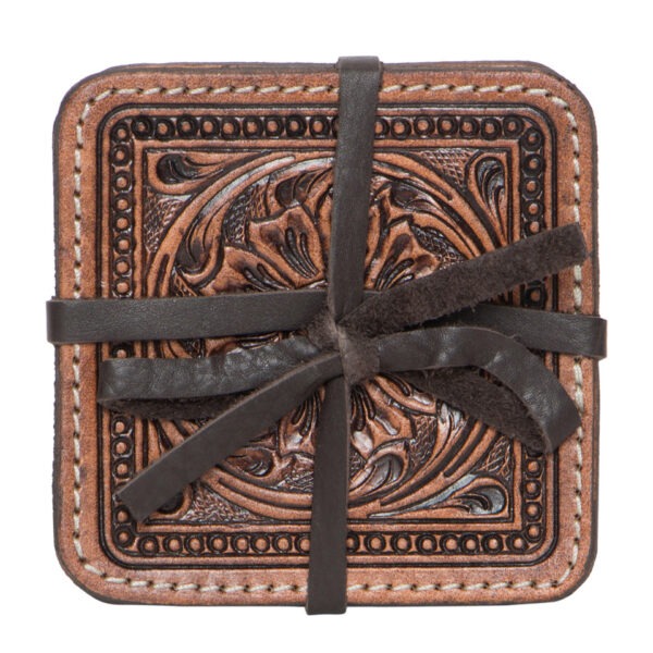TOOLED LEATHER COASTERS