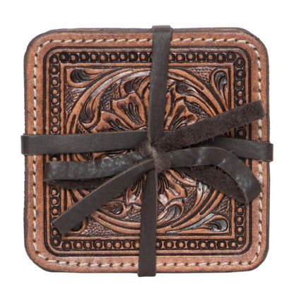 TOOLED LEATHER COASTERS