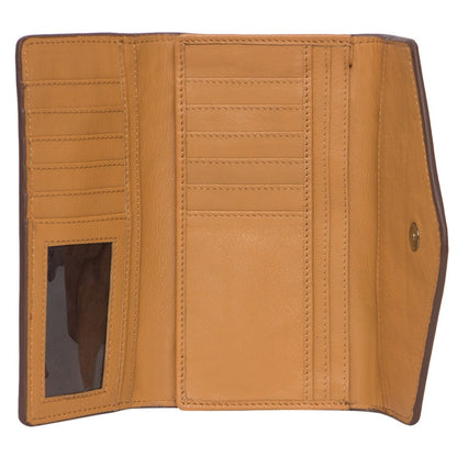 TOOLED LEATHER TRIFOLD COWHIDE WALLET