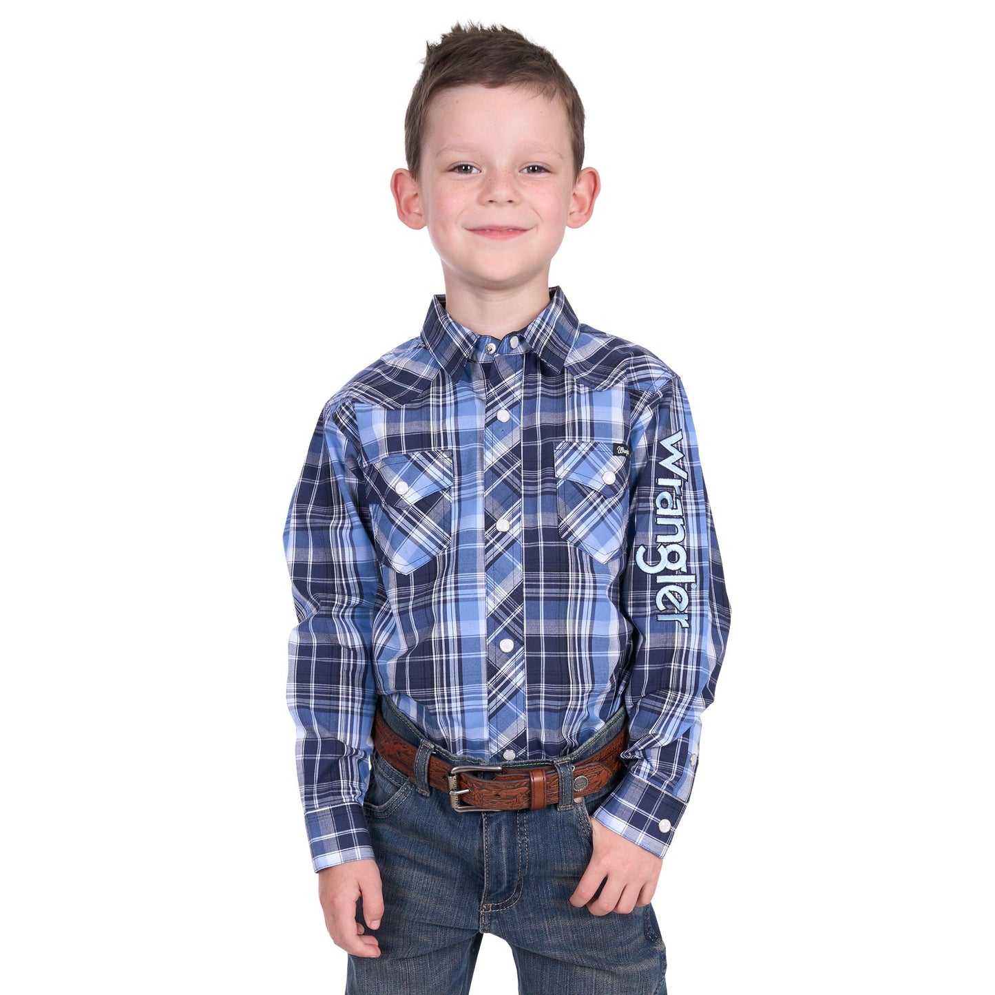 WRANGLER BOYS BILLY LOGO SHIRT-Ranges Country