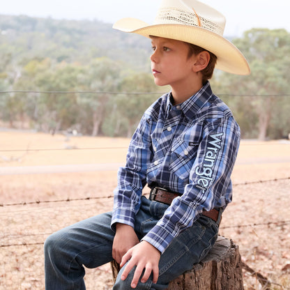 WRANGLER BOYS BILLY LOGO SHIRT-Ranges Country