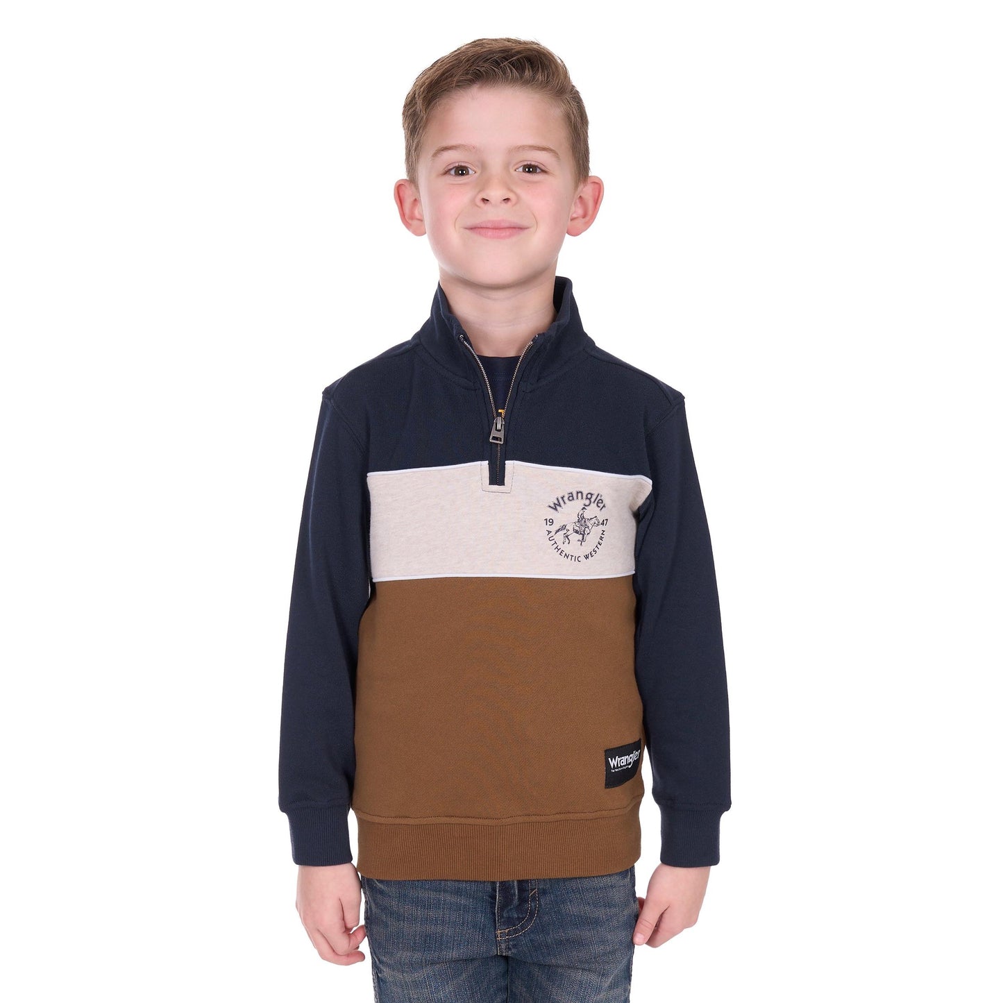 WRANGLER BOYS STEVE 1/4 ZIP PULLOVER