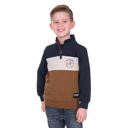 WRANGLER BOYS STEVE 1/4 ZIP PULLOVER