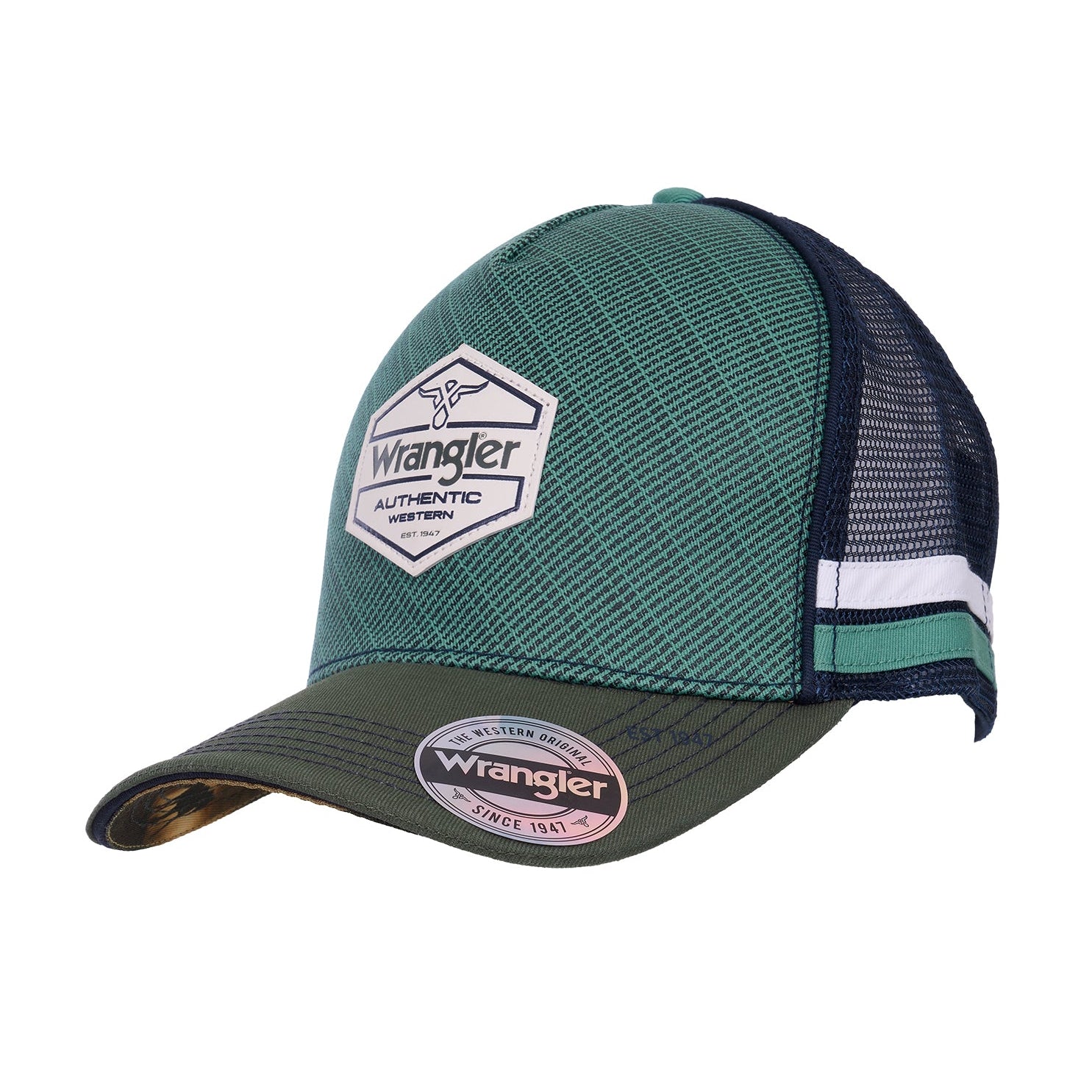 WRANGLER DWAYNE HIGH PROFILE TRUCKER CAP-Ranges Country