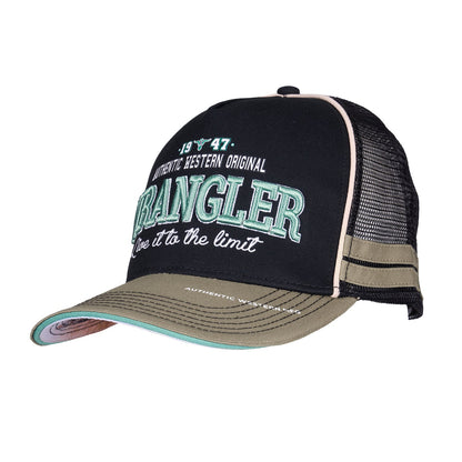 WRANGLER LAYTON HIGH PROFILE TRUCKER CAP-Ranges Country