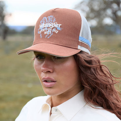 WRANGLER LIN HIGH PROFILE TRUCKER CAP-Ranges Country