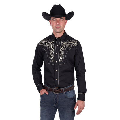 WRANGLER MENS CARLOS EMBROIDERED SHIRT